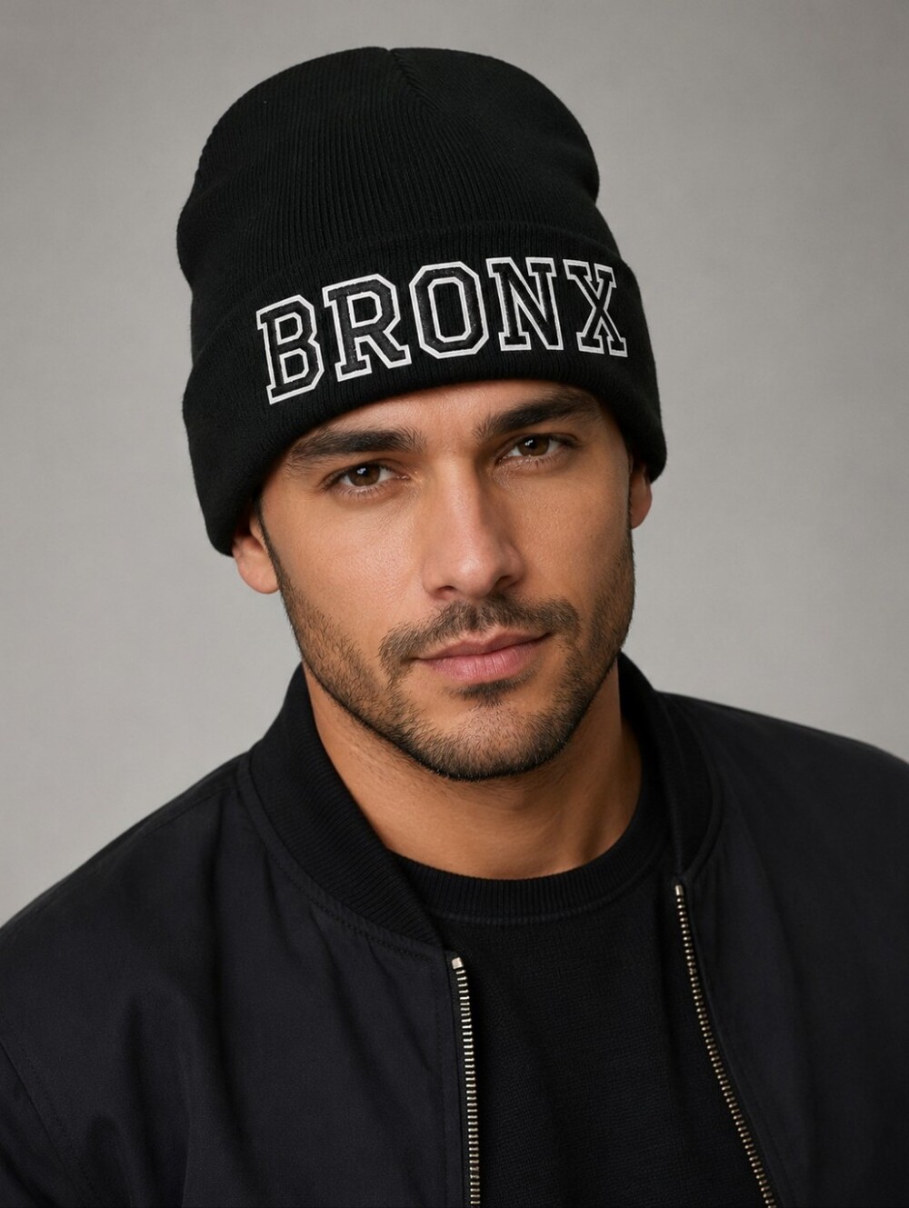 Bronx Black Beanie